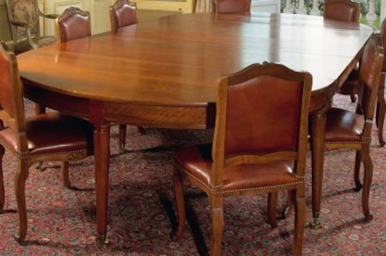 large walnut dining table
