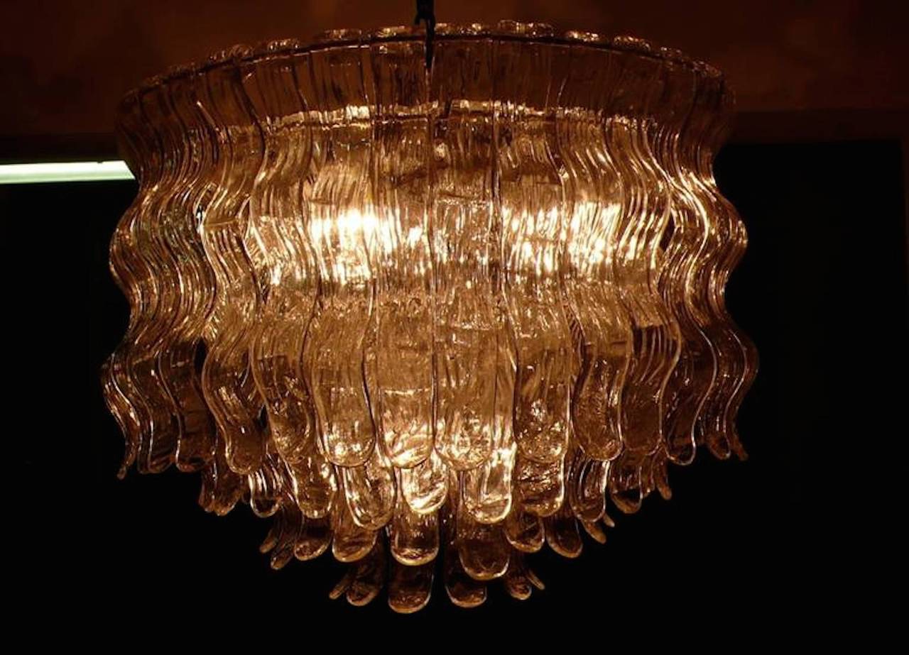 Amazing and Elegant Handblown Murano Chandelier by Barovier & Toso, 1970 5