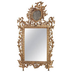 Very Fine Italian 18th Century Carved and Giltwood Mirror 11