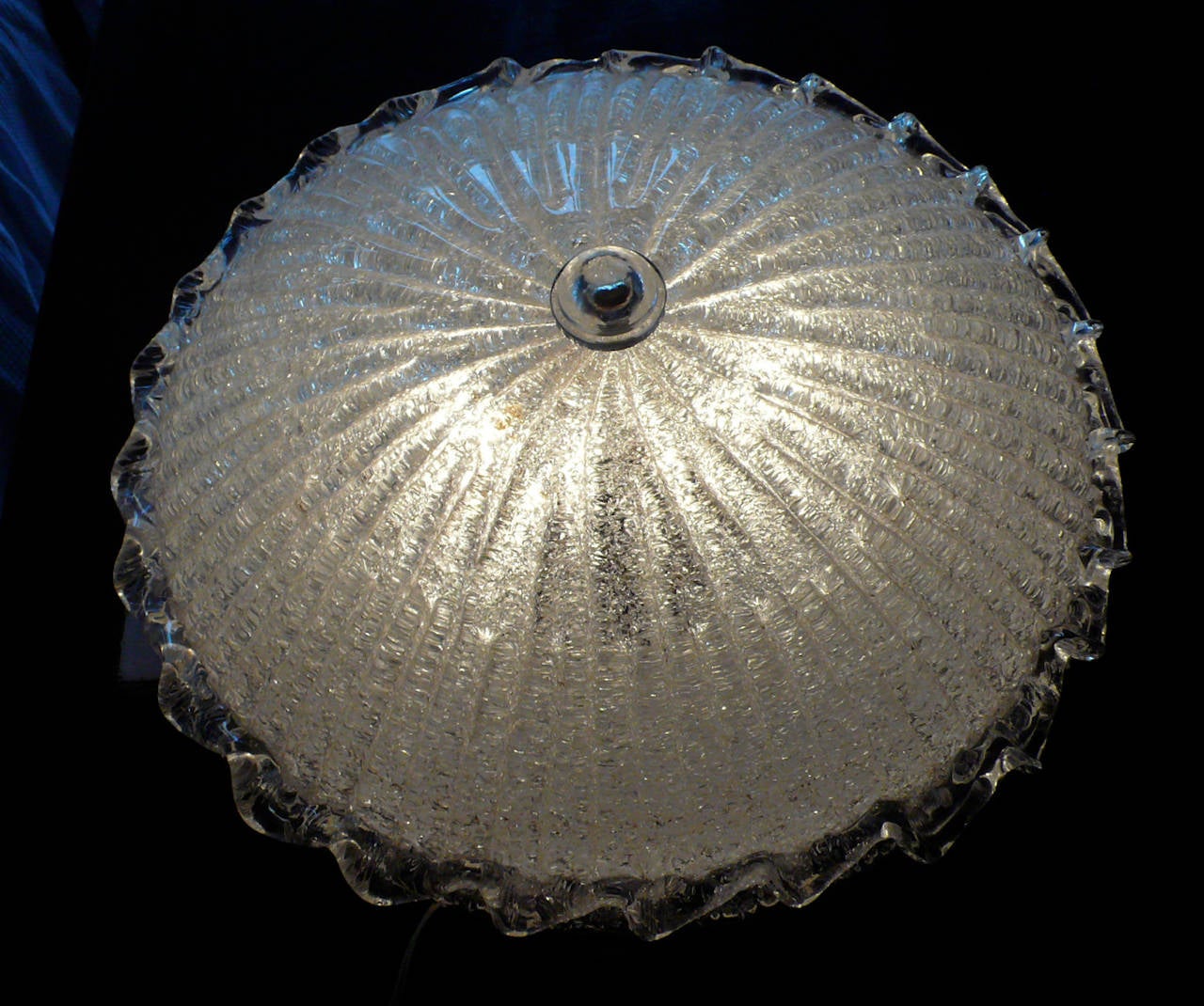 Wonderful Italian Murano Glass Ceiling Fixture by Barovier e Toso, 1950 In Excellent Condition In Rome, IT