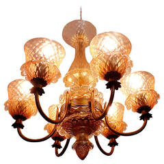 Charming Chandelier by Barovier e Toso, 1950 9