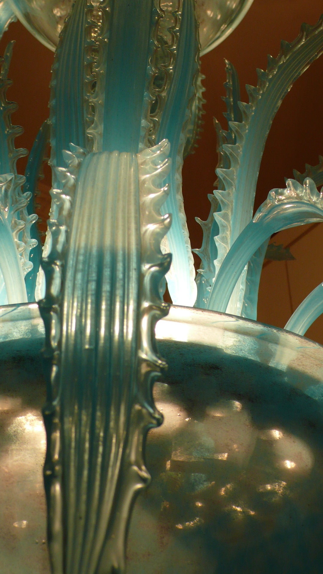 Imposing Waterfall Handblown Glass Chandelier by Murano 3