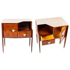 Pair of Night Stands in the style of Paolo Buffa, circa 1950s