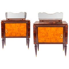 Pair of Bedside Tables in Rosewood, Attributed to Paolo Buffa, 1950s 8