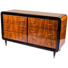 Six-Drawer Commode, in the style of  Paolo Buffa (circa 1950s)