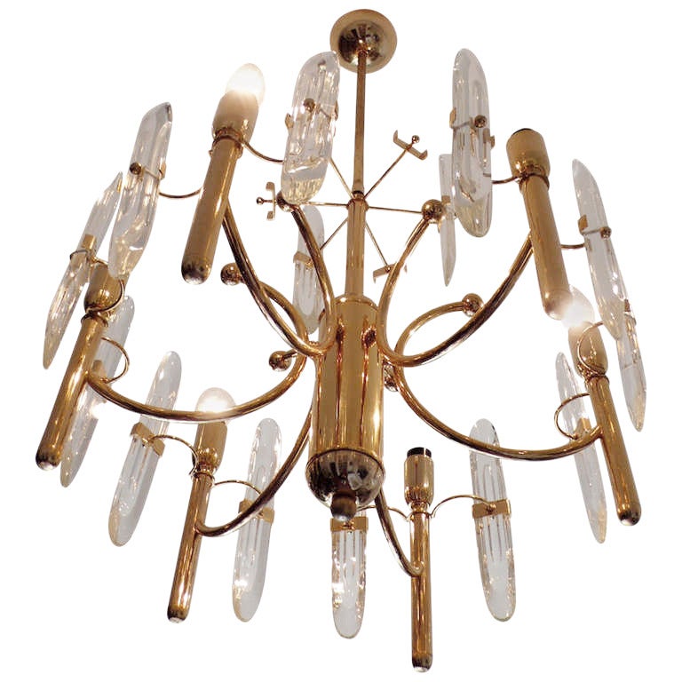 Sciolari Chandelier with Six Lights, 1970 For Sale