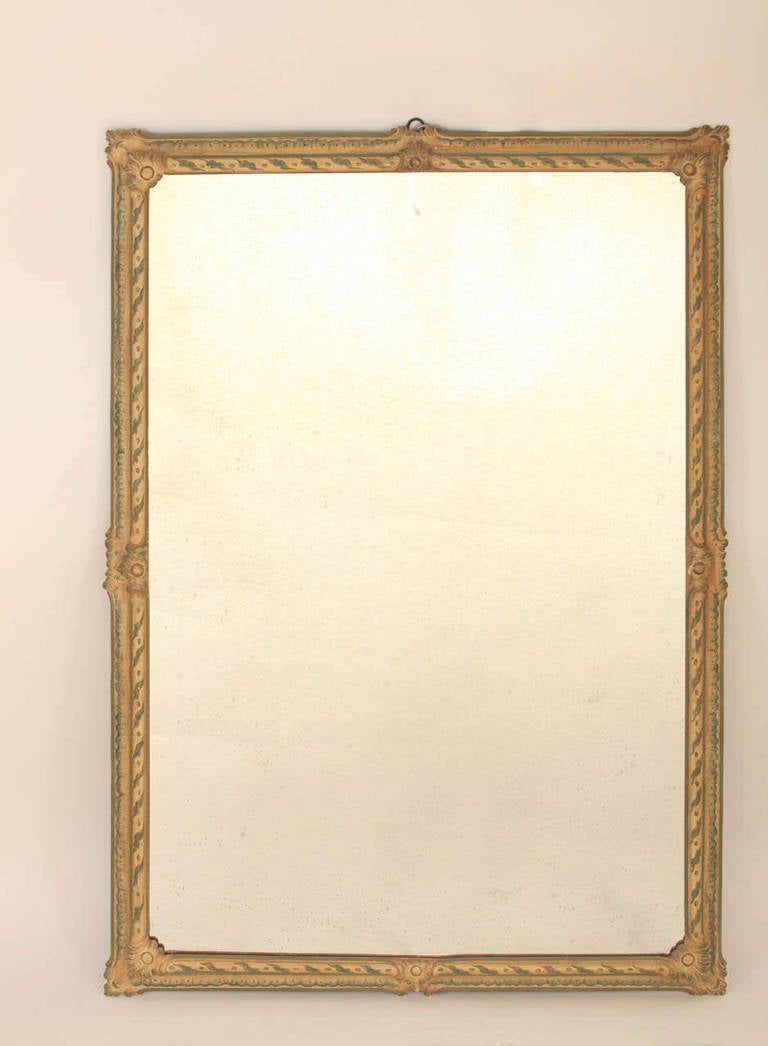 Paire de miroirs peints italiens du 18ème siècle Bon état - En vente à Rome, IT