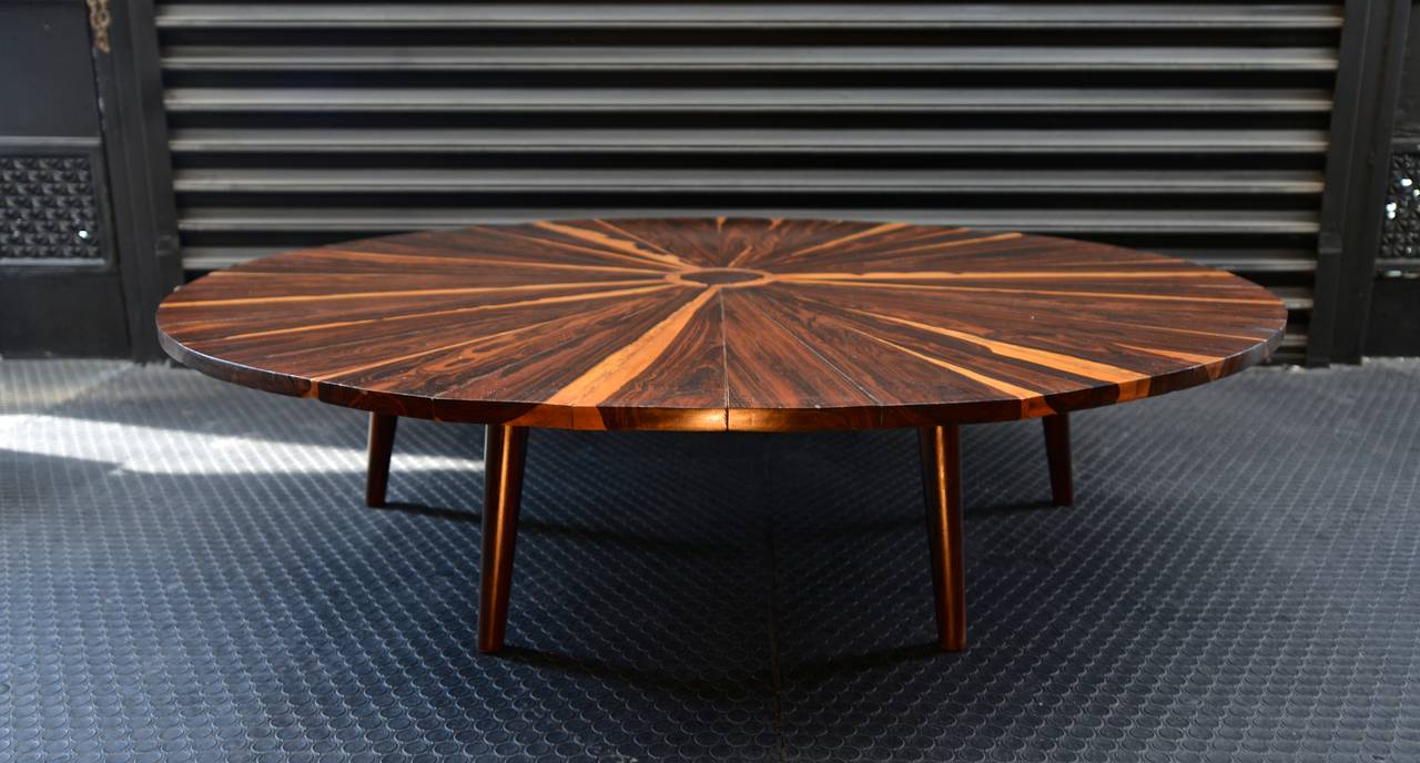 Mid-Century Modern Mexican Coffee Table in Tropical Wood