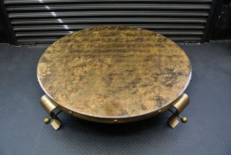 Mid-20th Century Robert & Mito Block Bronze Coffee Table