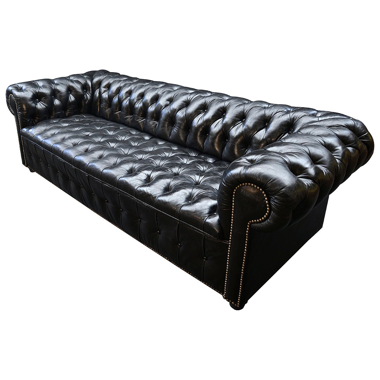 Black Leather Chesterfield