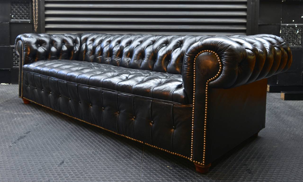 Black Leather Chesterfield 1