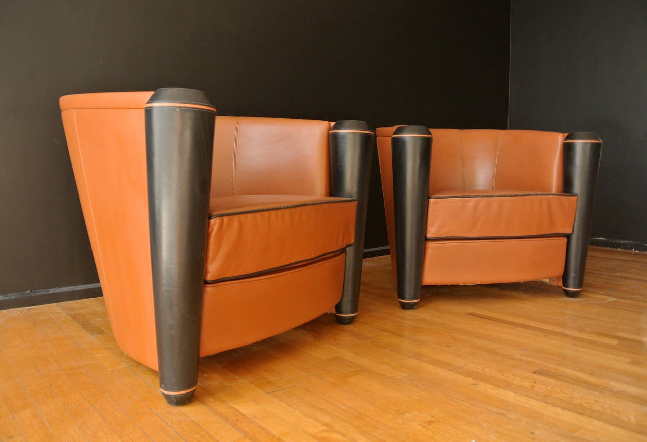 Adam Tihany Italian Pair of Armchairs In Good Condition In Mexico City, MX