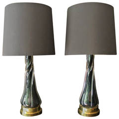 Pair of Murano Lamps by Segusso