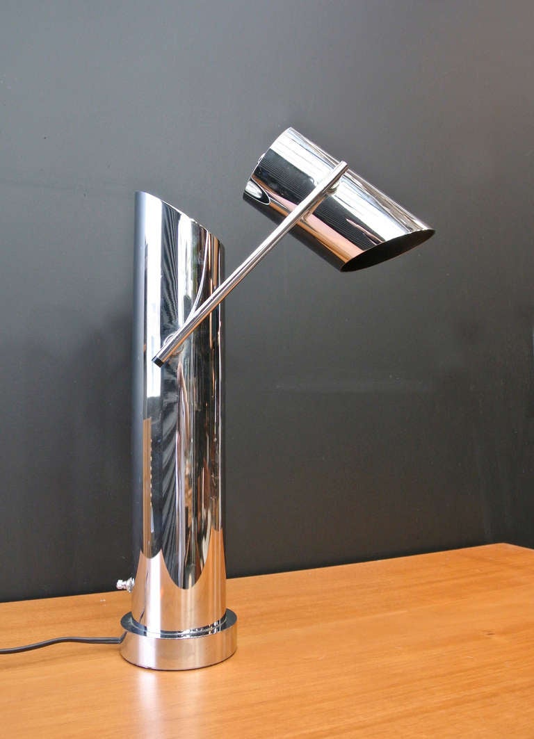 Angelo Lelli lamp, with adjustable arm, and two lights
