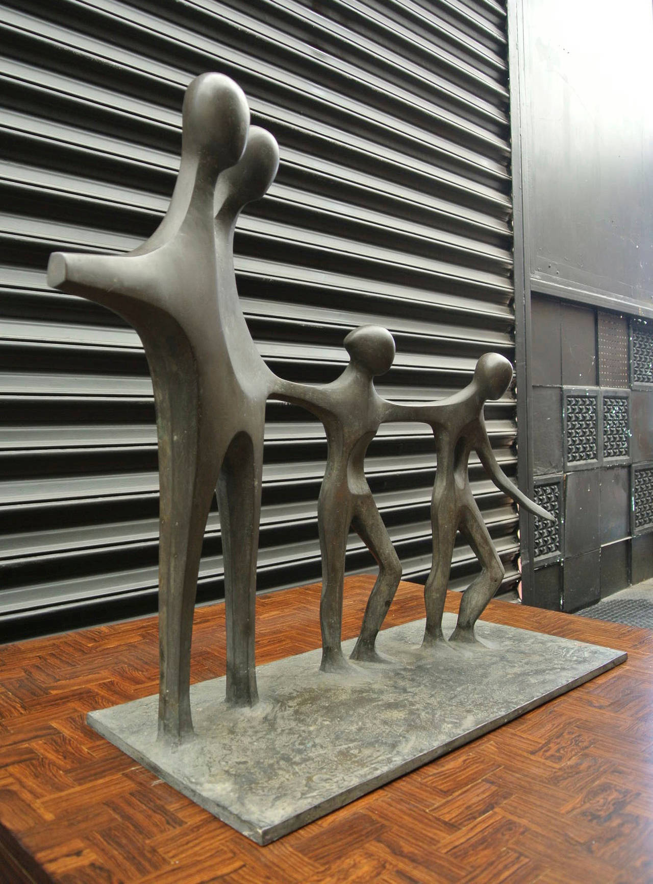 Mexican Jorge Alarcon Family  Bronze Sculpture