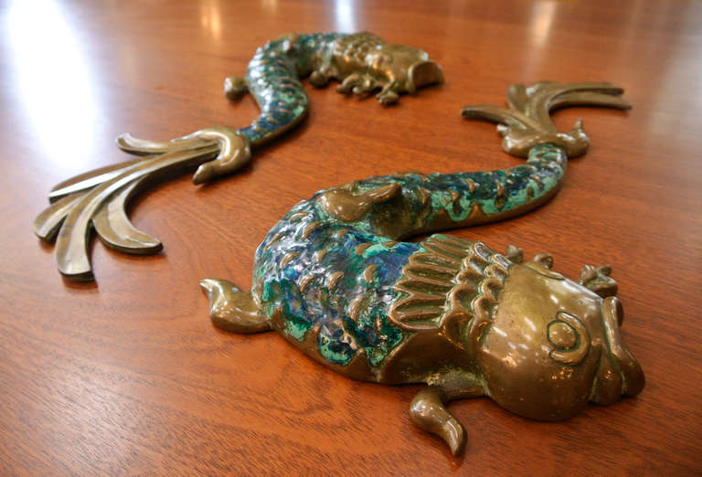 Mid-20th Century Pepe Mendoza Pair of Koi Fish Sculptures