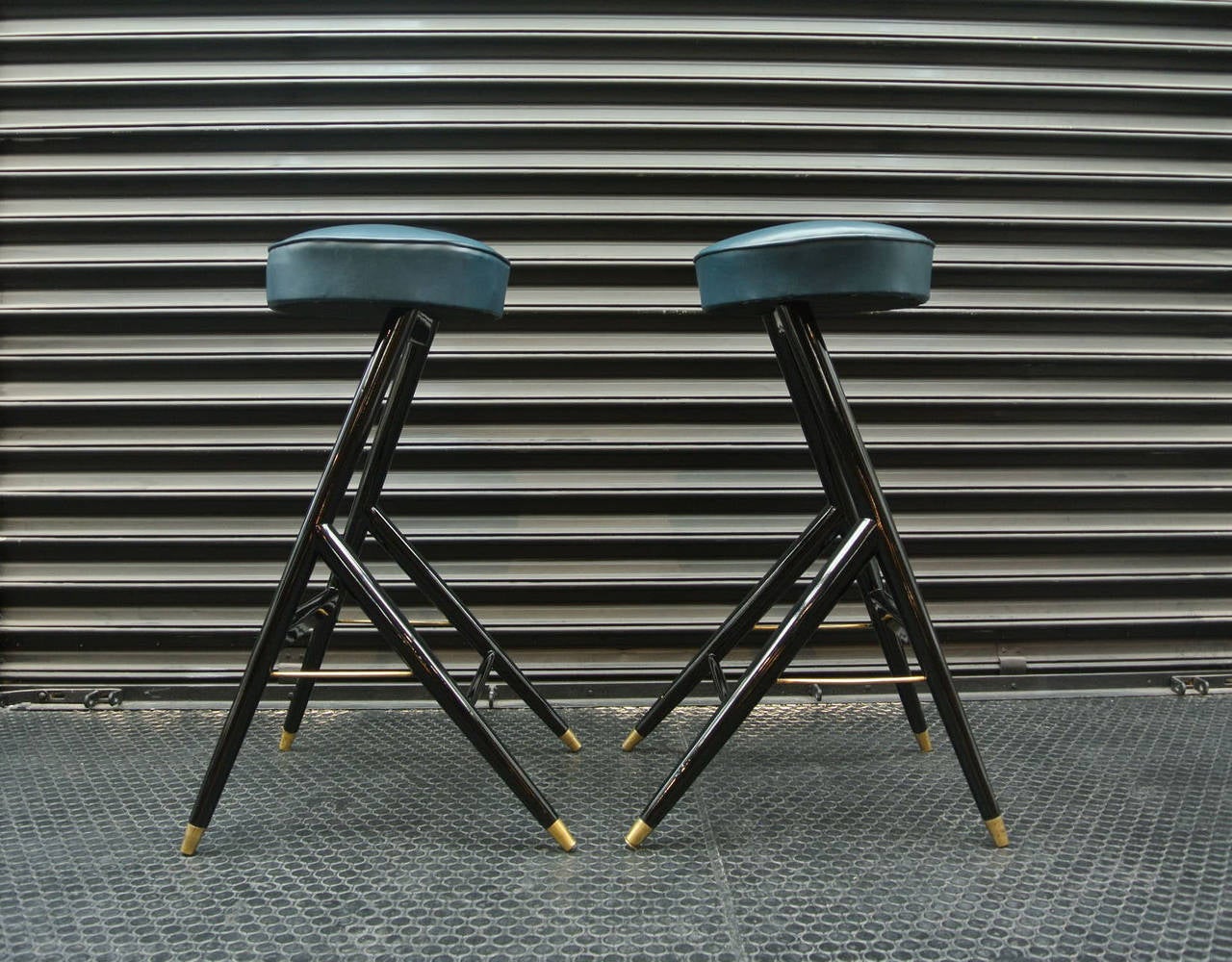 Italian Set of Bar Stools In Good Condition In Mexico, D.F.