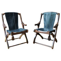 Pair of Don Shoemaker Sling Folding Chair