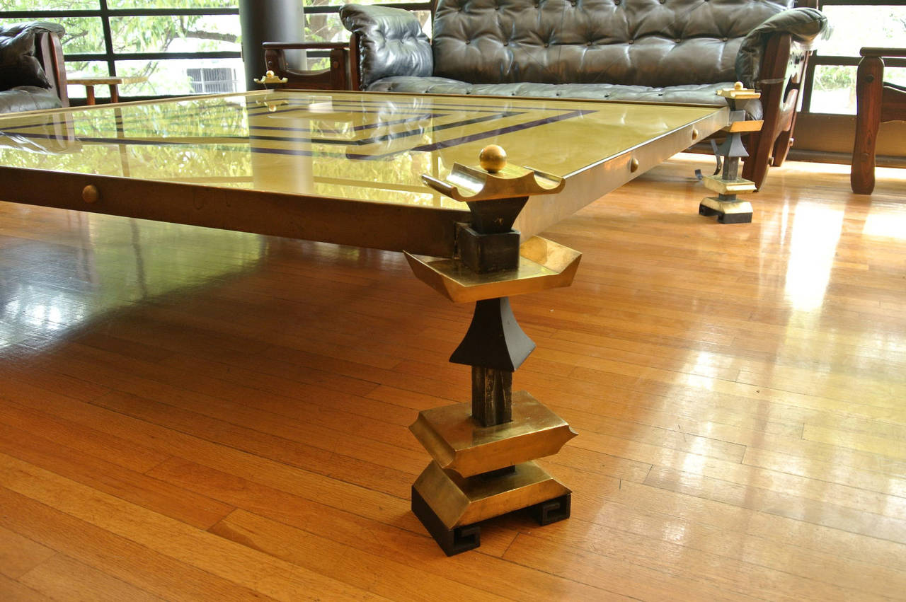 Mid-20th Century Monumental James Mont Coffee Table