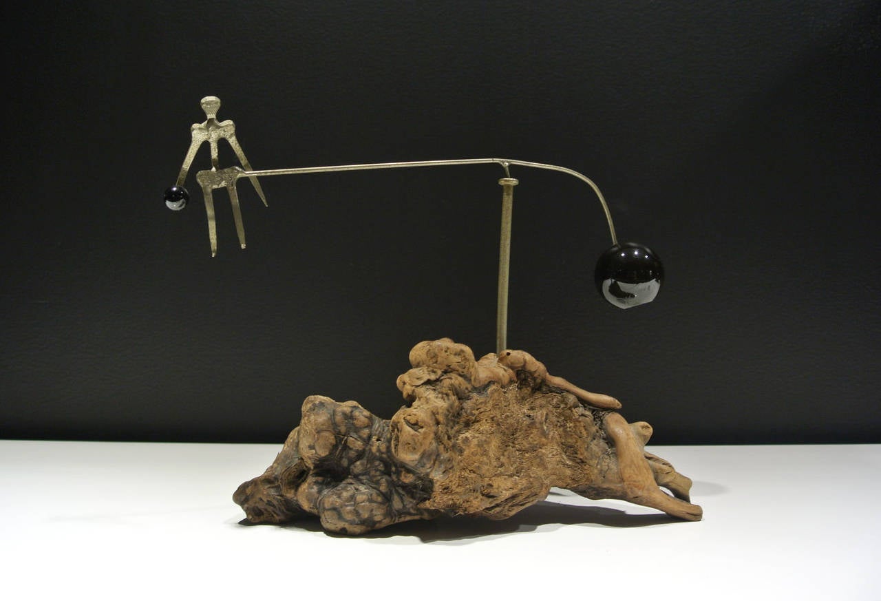 Mid-Century Modern Bronze Swing Sculpture For Sale
