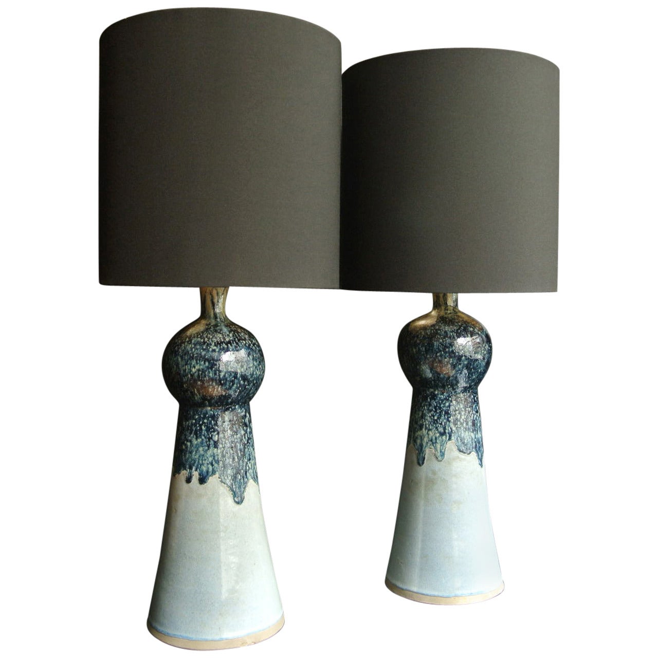 Aldo Londi Pair of Ceramic Lamps
