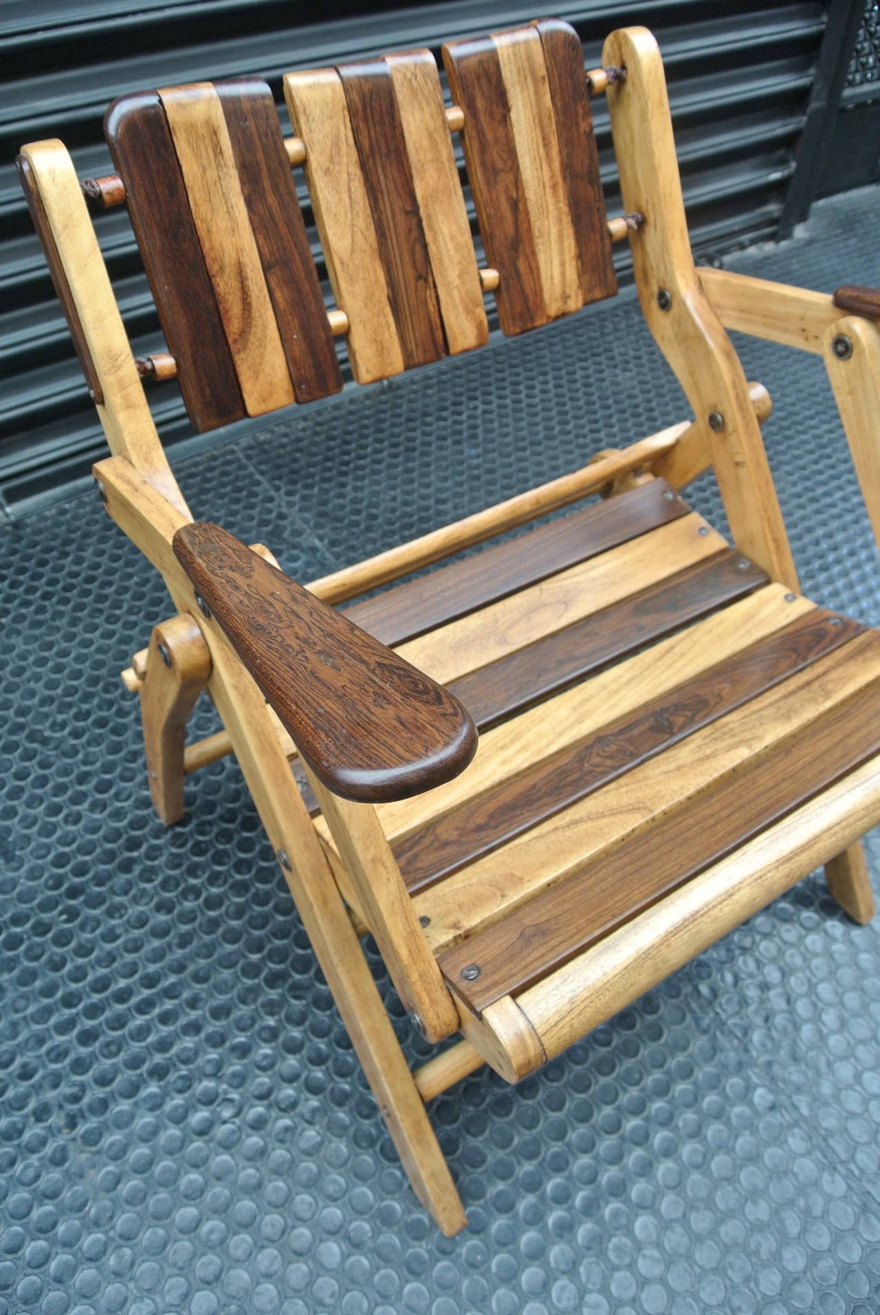 Folding Mexican Easy Chair In Good Condition In Mexico, D.F.
