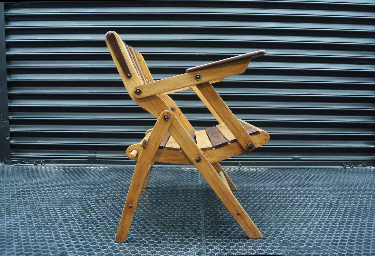Mid-Century Modern Folding Mexican Easy Chair