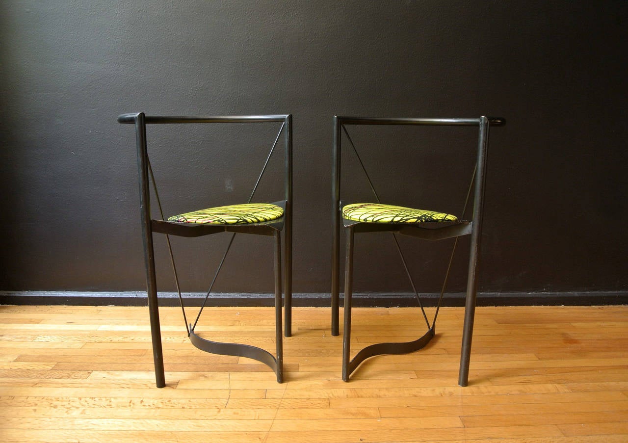 Brutalist Piar of Sculptural Italian Chairs