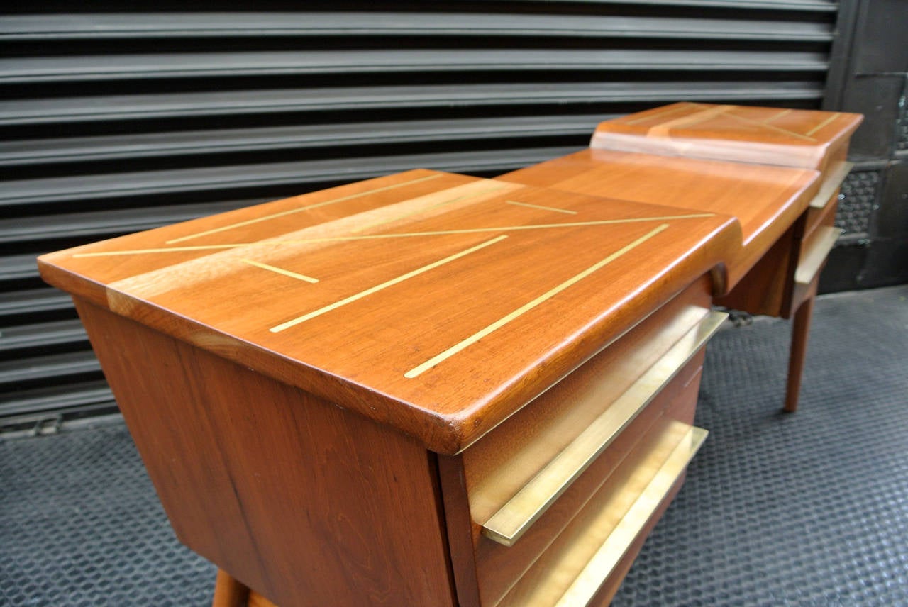 Mid-20th Century Eugenio Escudero Mahogany Desk