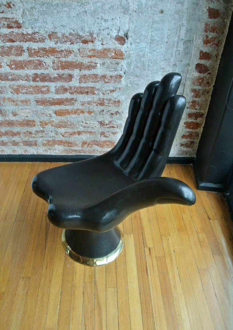 Bronze Pedro Friedeberg Hand Chair In Excellent Condition In Mexico, D.F.
