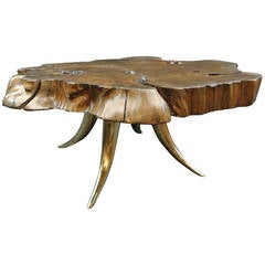 Organic Table with Bronze Legs