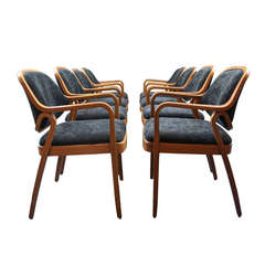 Set of Eight Don Pettit Arm Chairs for Knoll