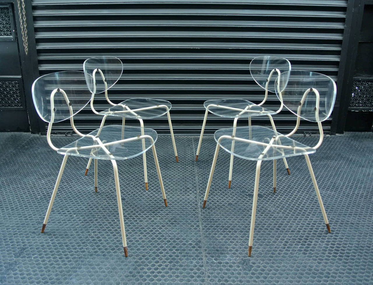 Mid-Century Modern Set of Ten Lucite Chairs