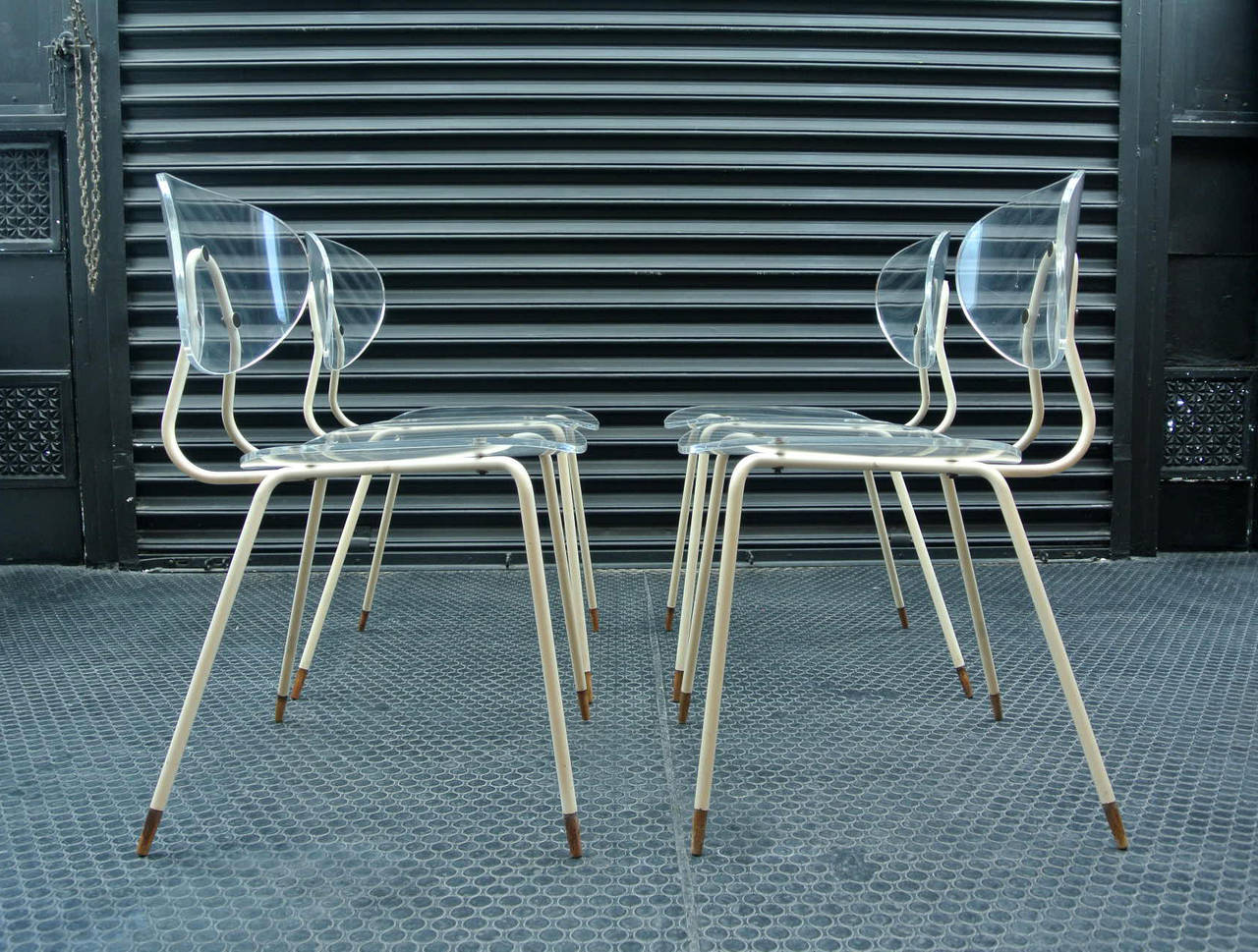 Set of ten Lucite Chairs