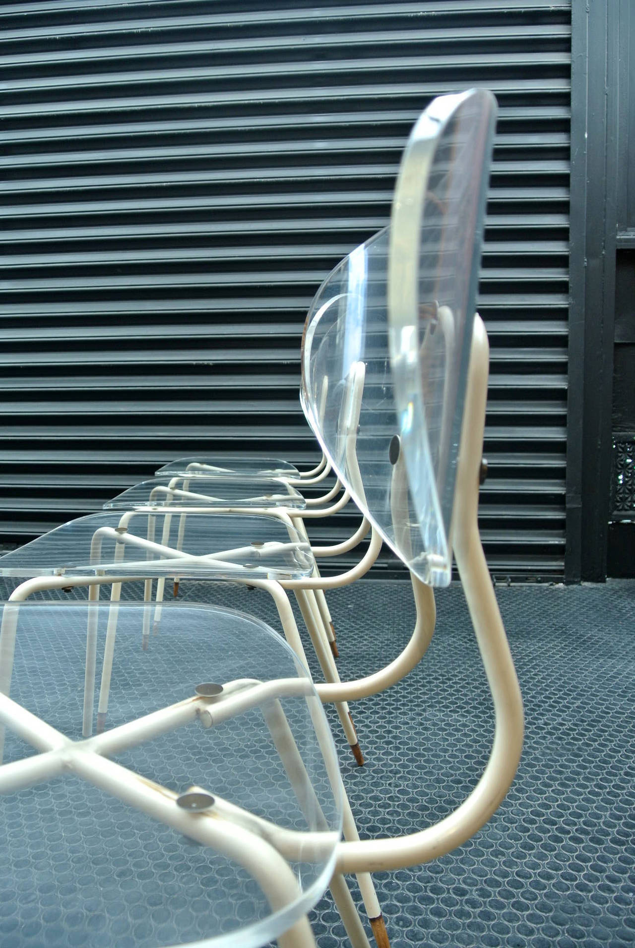 Mid-20th Century Set of Ten Lucite Chairs
