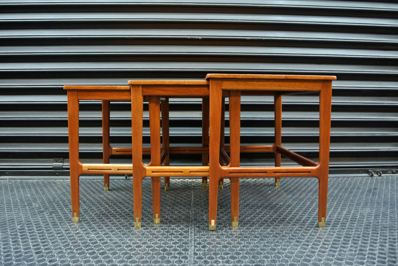 Mid-Century Modern Mexican Set of Three Nesting Tables