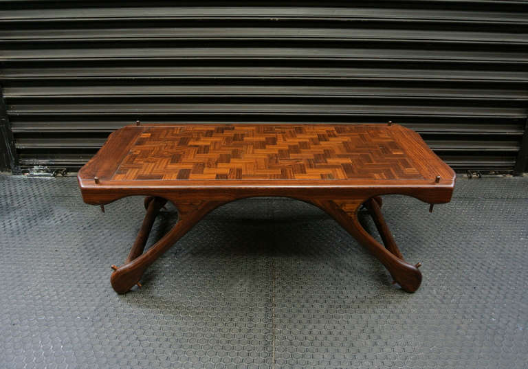 Don Shoemaker Sling Coffee Table In Good Condition In Mexico, D.F.