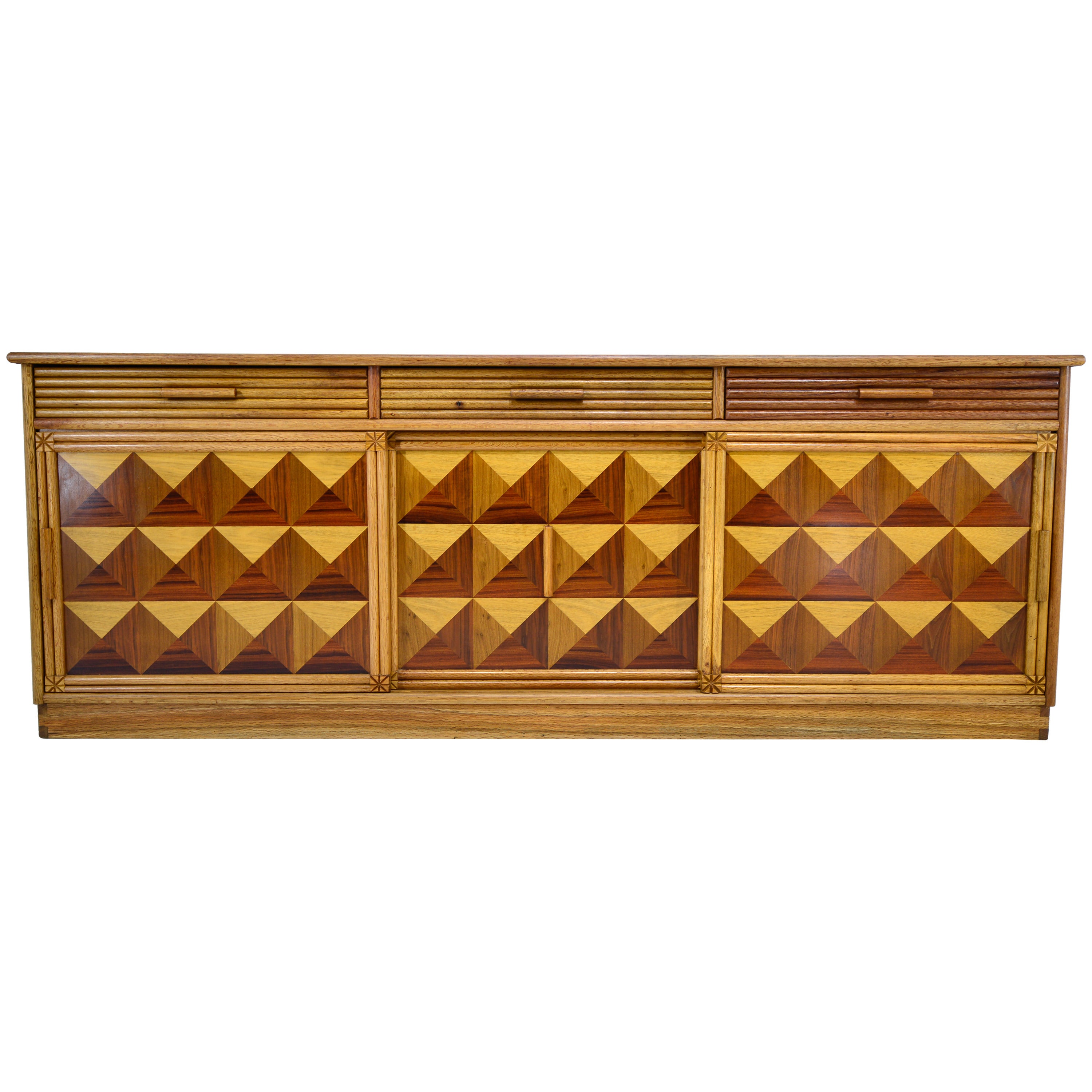 Don Shoemaker Geometric Credenza For Sale