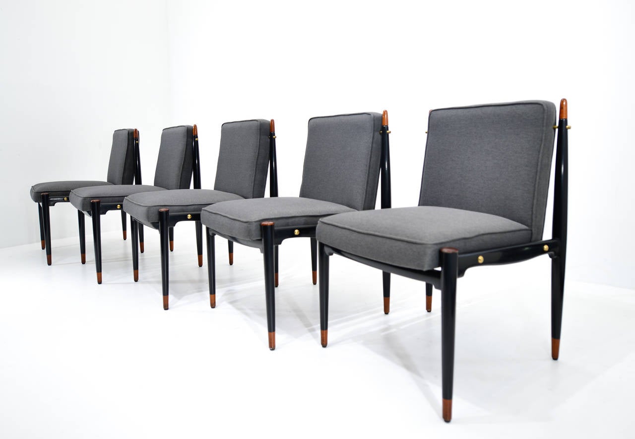 Mid-20th Century Frank Kyle Set of Ten Dining Chairs