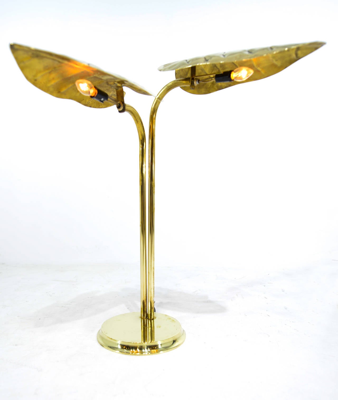 Mexican Pair of Leaf Table Lamps 1