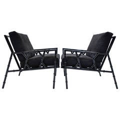 Mexican Bamboo Iron Armchairs