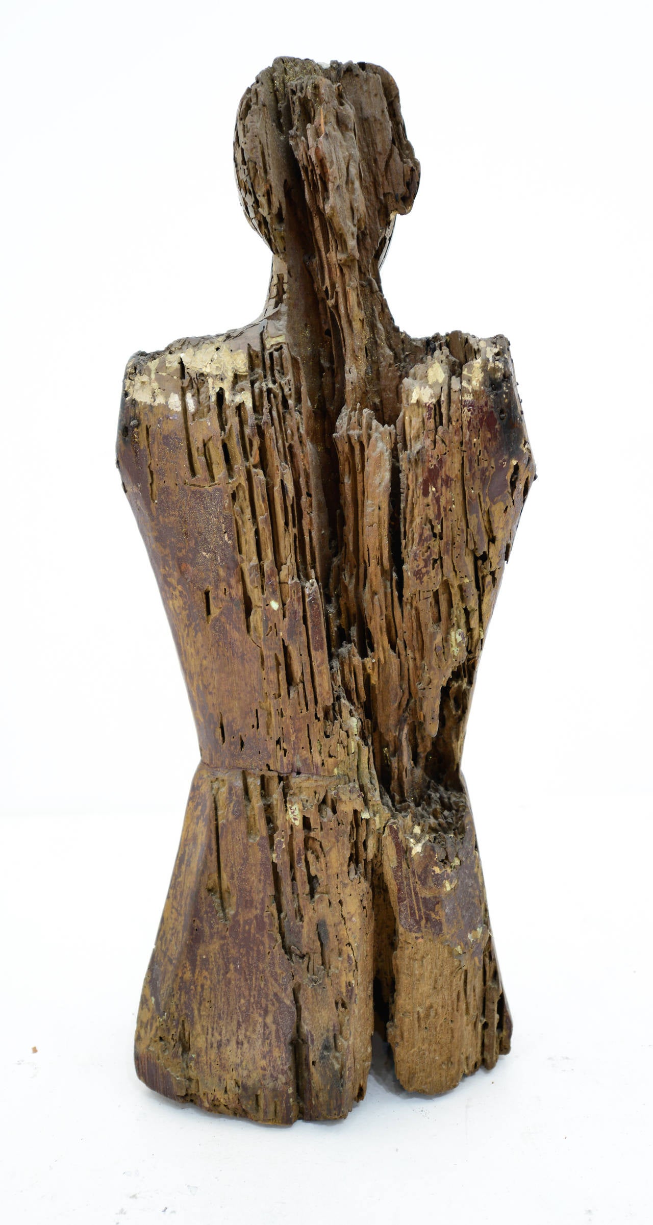 19th Century Female Figure In Wood For Sale 4