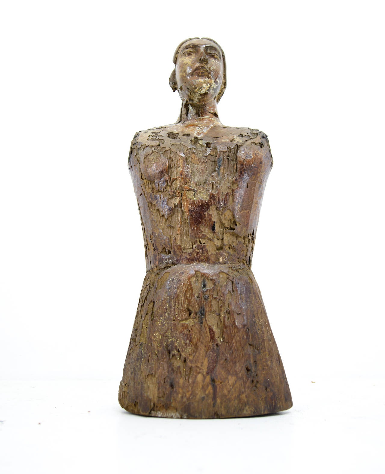 19th Century Female Figure In Wood For Sale 5