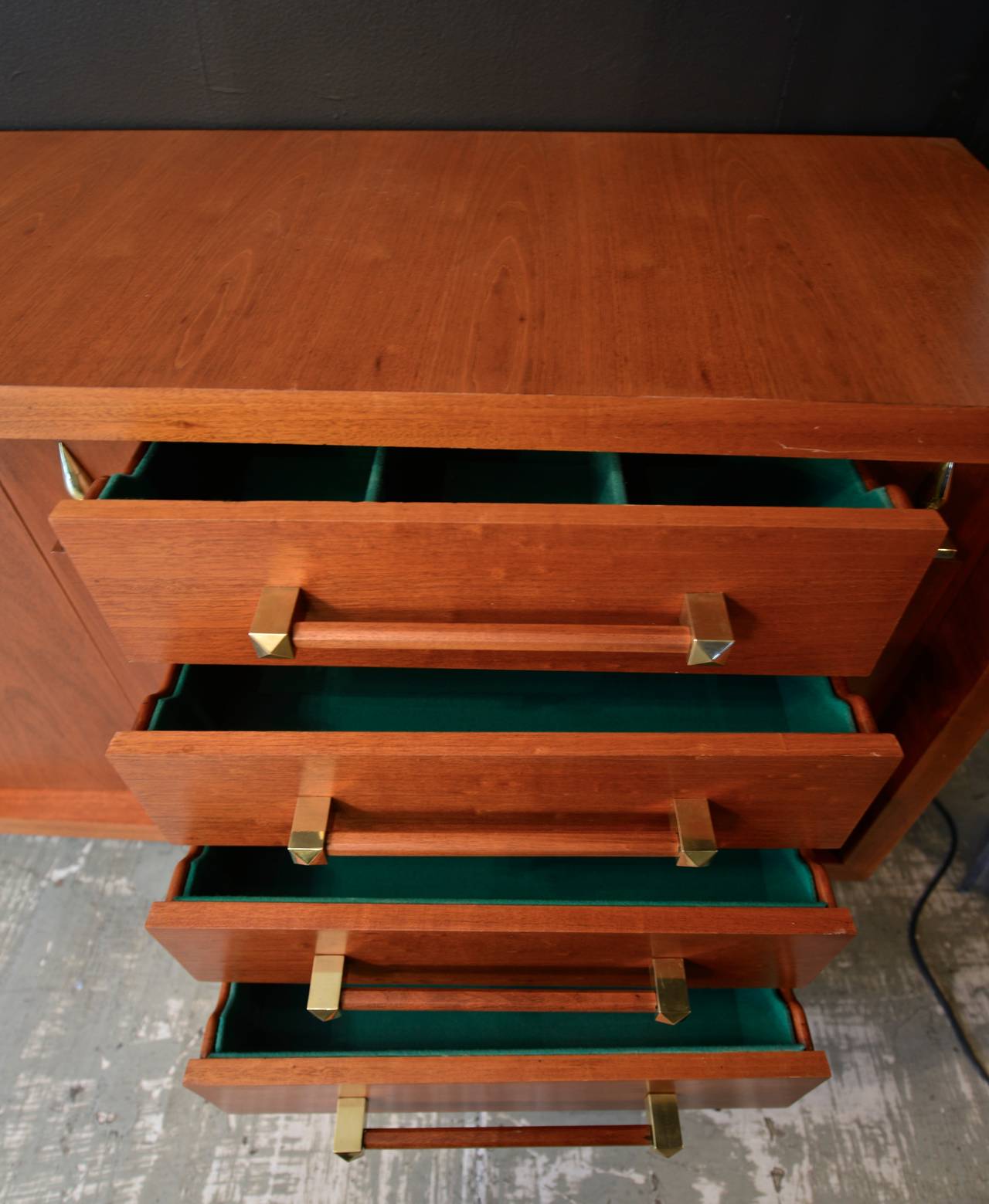 Mid-20th Century Long Credenza For Sale