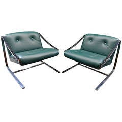 Charles Gibilterra Pair Of Plaza Lounge Chairs For Brueton
