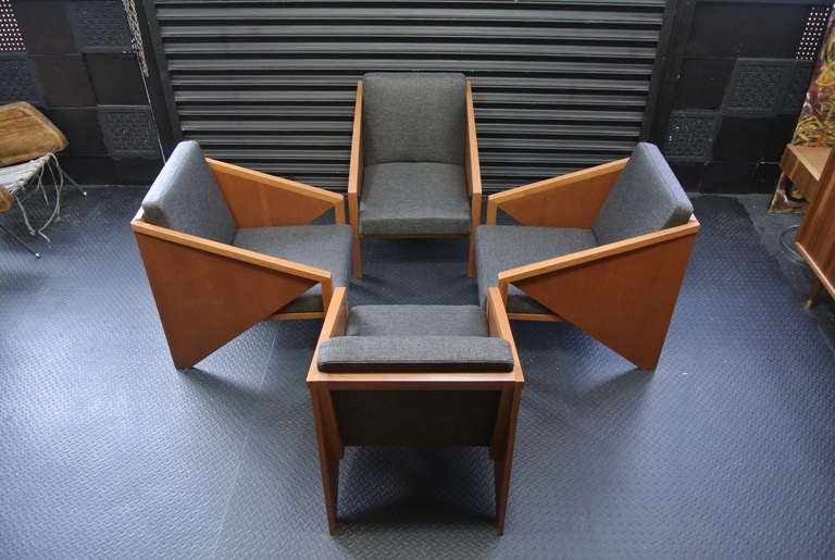 Geometric Rare Easy Chairs In Excellent Condition In Mexico, D.F.