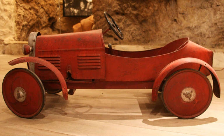 Children Car, France 20th Century Painted Metal