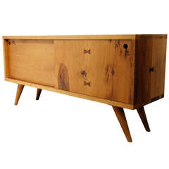 Credenza in Reclaimed Solid and Varnished Oak, 20th Century