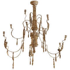 Giant Pine Cone Chandelier, Italy XVIII Century Components, Ironwork and Wood