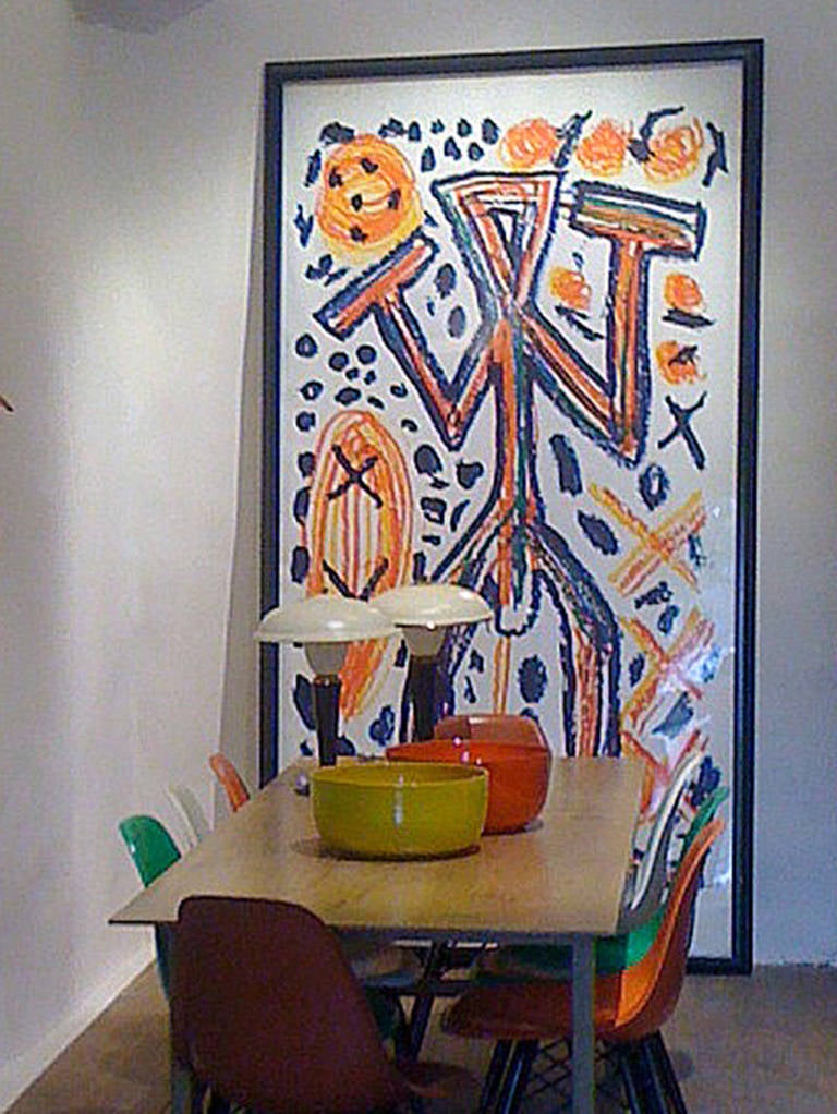 Very Tall Color Litography by A.R. Penck 1
